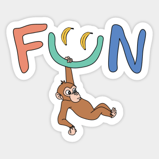 Fun Monkey Sticker